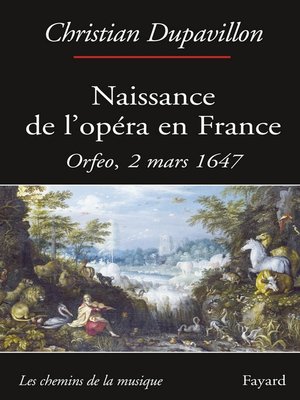 cover image of Naissance de l'opéra en France